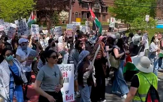 مظاهرة طلابية بجامعة روتجرز