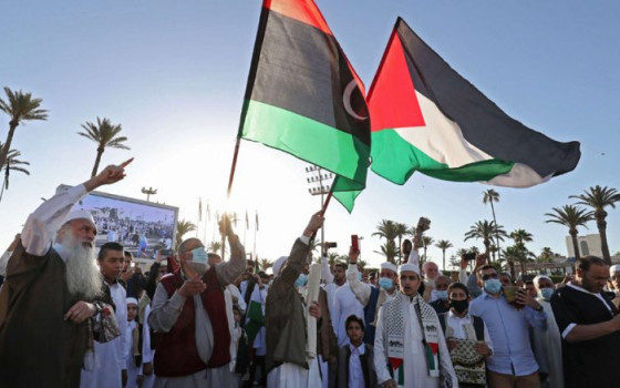 وقفة تضامن مع فلسطين في ليبيا