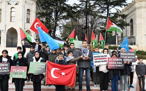 وقفة داعمة لفلسطين في تركيا