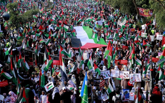 مظاهرة حاشدة لدعم فلسطين في الباكستان