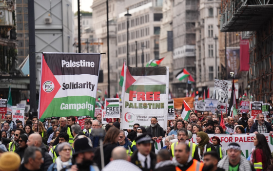 مظاهرة لحملة التضامن مع فلسطين