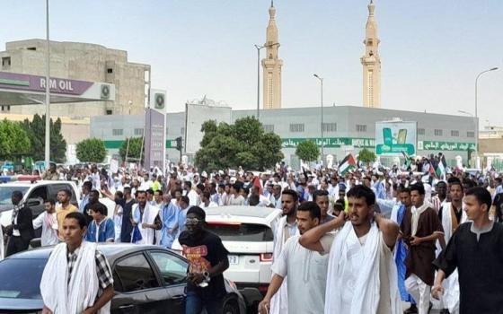 مظاهرة داعمة لفلسطين في موريتانيا