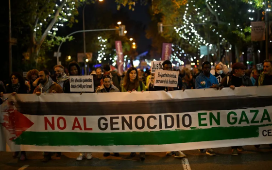 من مظاهرة داعمة لفلسطين في أسبانيا