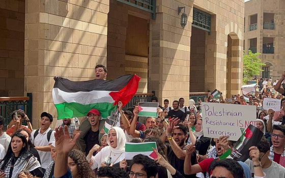 مظاهرة طلابية داعمة لفلسطين في مصر