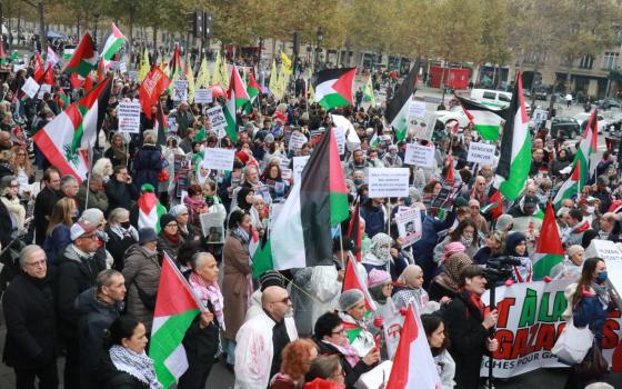 مظاهرة لدعم فلسطين