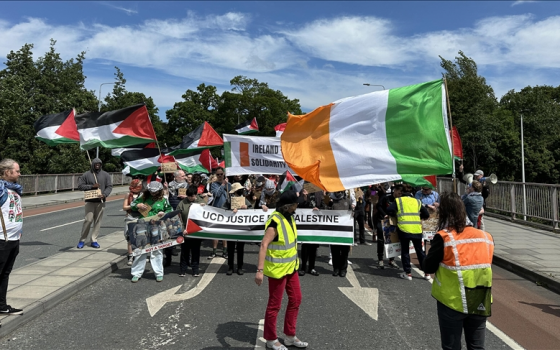 مظاهرة داعمة لفلسطين في أيرلندا