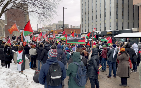 تحرك داعم لفلسطين في كندا