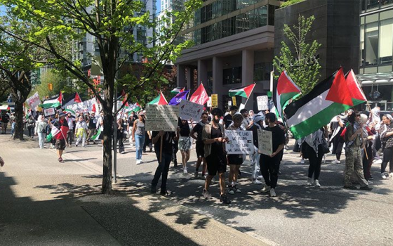 مظاهرة داعمة لفلسطين