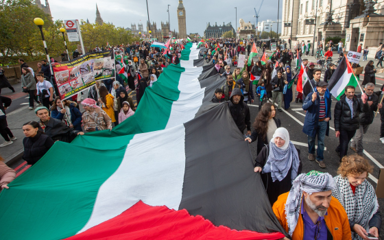 مظاهرة داعمة لفلسطين في لندن