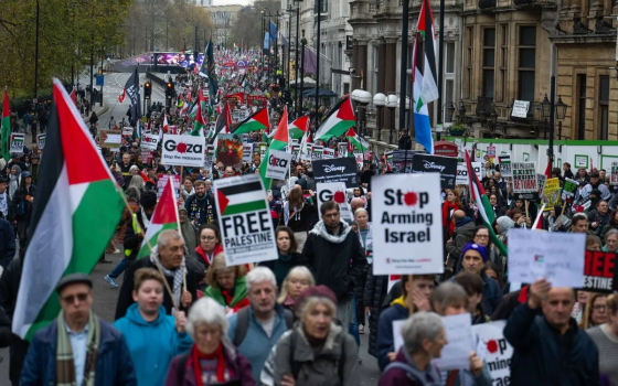 مظاهرة لدعم فلسطين