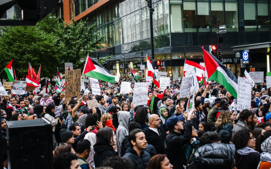 مظاهرة داعمة لفلسطين في كندا