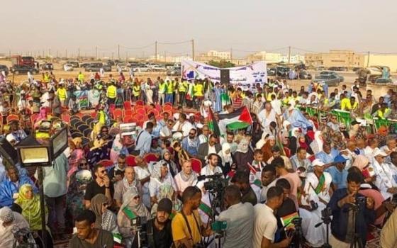 مسيرة داعمة لفلسطين في نواكشوط