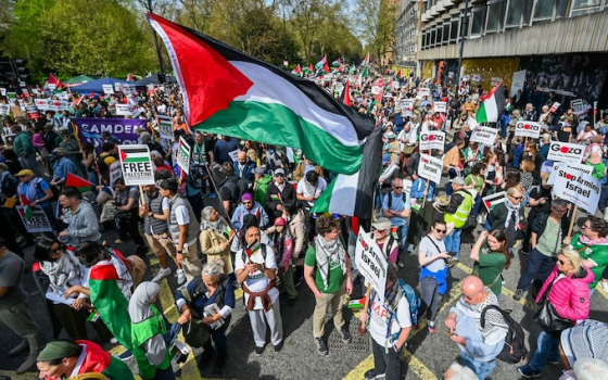 مظاهرة داعمة لفلسطين في بريطانيا