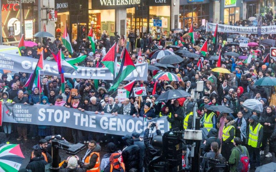 مظاهرة داعمة لفلسطين في غلاسكو