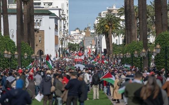 مظاهرة مغربية داعمة لفلسطين