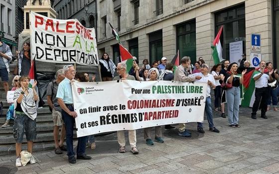 مظاهرة أيرلندية داعمة لفلسطين وللعاملين الصحيين بقطاع غزة