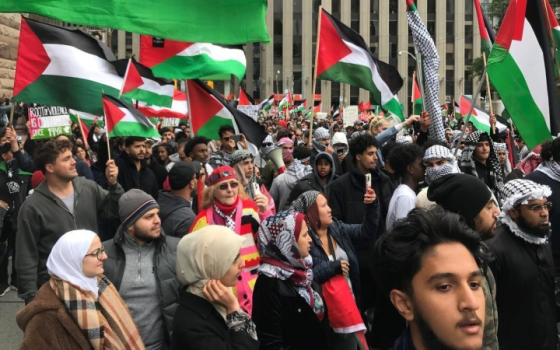 مظاهرة كندية داعمة لفلسطين