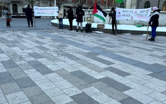 وقفة داعمة لفلسطين في السويد