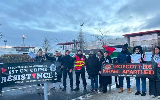 احتجاج أمام مقر شريك لشركة سافران الداعمة للاحتلال