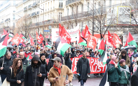 مظاهرة فرنسية داعمة لفلسطين