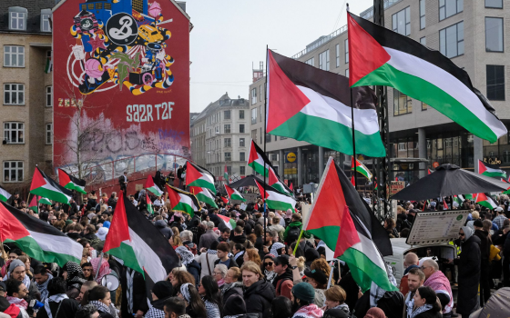مظاهرة داعمة لفلسطين في الدنمارك