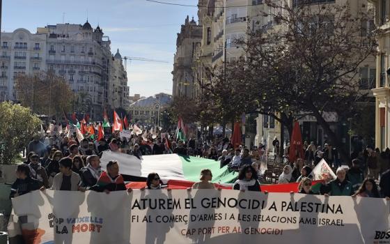 مظاهرة جماهيرية لدعم فلسطين في إسبانيا