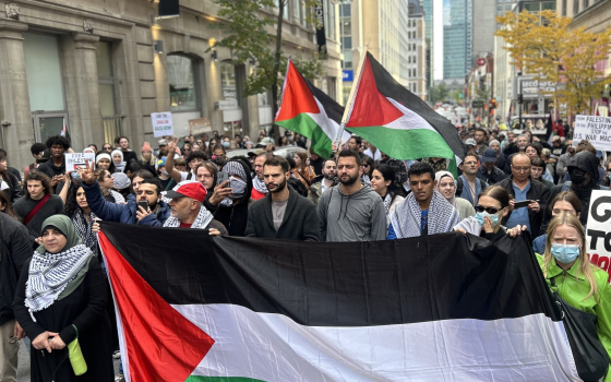 مظاهرة داعمة لفلسطين في كندا