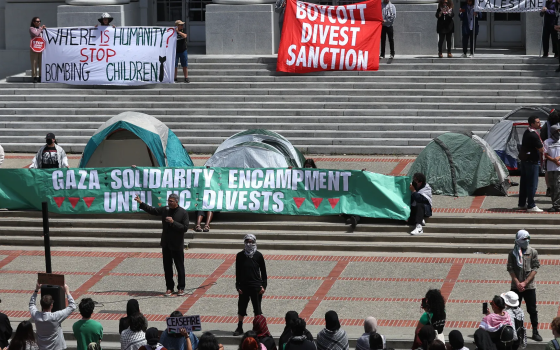 تحرك طلابي تضامني في إحدى الجامعات البريطانية