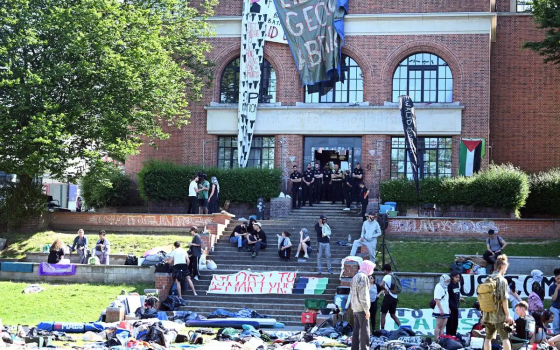 تضامن طلابي مع فلسطين في بلجيكا