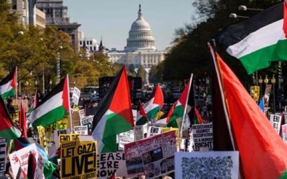 مظاهرة داعمة لفلسطين في واشنطن