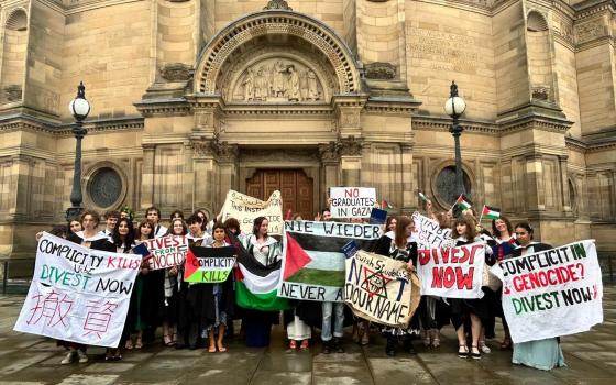 وقفة داعمة لفلسطين بجامعة أدنبره