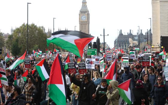 مظاهرة داعمة لفلسطين في بريطانيا