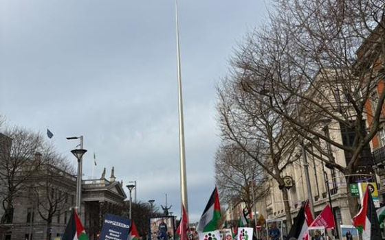 مظاهرة طلابية لأجل فلسطين_