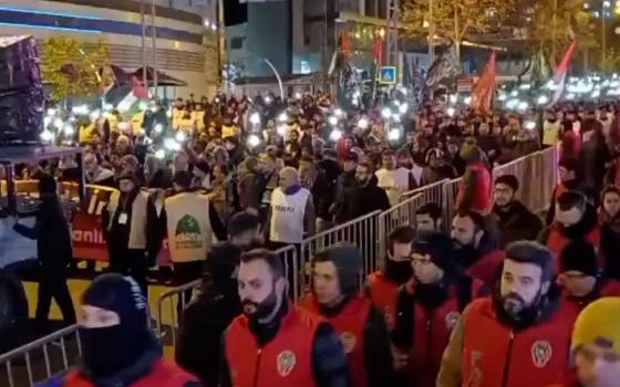 مظاهرة داعمة لفلسطين في رأس السنة