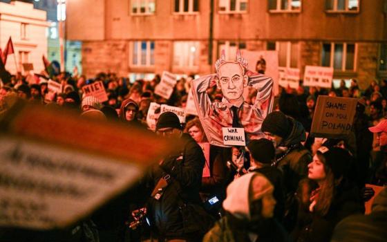 مظاهرة في وارسو احتجاجًا على قدوم نتنياهو