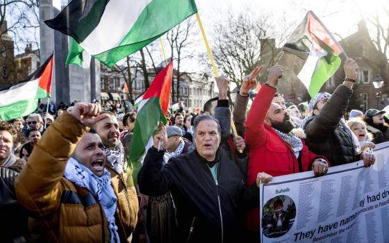 مظاهرة داعمة لفلسطين في لاهاي