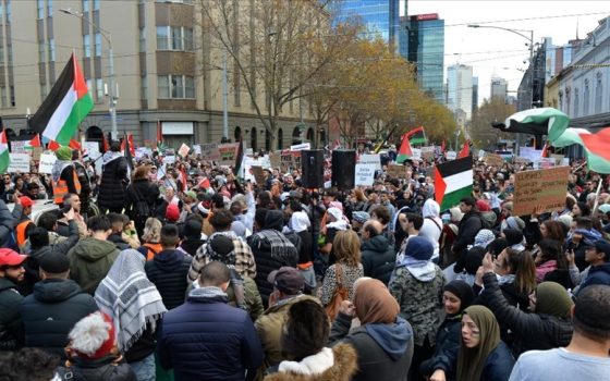 مظاهرة داعمة لفلسطين في أستراليا