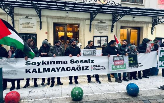 وقفة داعمة لفلسطين في تركيا