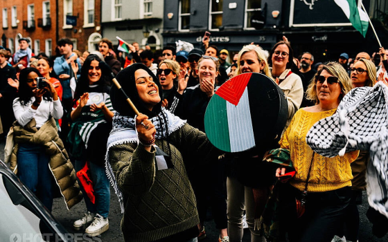 مظاهرة داعمة لفلسطين في أيرلندا
