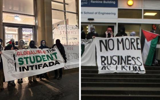 احتجاجات في جامعتي غلاسكو وإدنبرة دعمًا لفلسطين