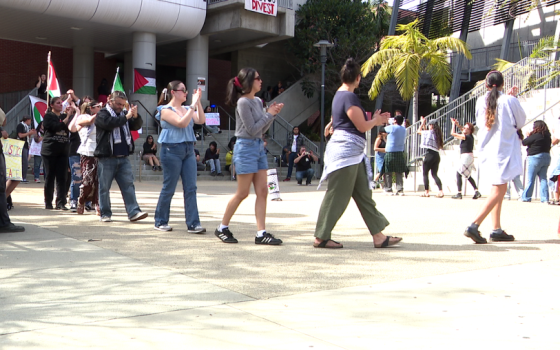 احتجاج طلابي يحي التراث الفلسطيني في جامعة سان دييغو