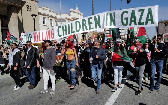 مظاهرة داعمة لفلسطين في الولايات المتحدة الأمريكية