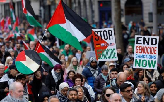 مظاهرة داعمة لفلسطين في مانشستر