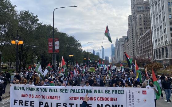 مظاهرة داعمة لفلسطين في أمريكا