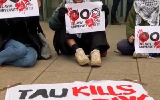 احتجاج لطلاب مانشستر لدعم فلسطين