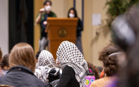 متضامنون مع فلسطين يشاركون باجتماع