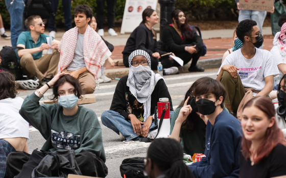 احتجاج تضامن مع فلسطين لطلاب ماساتشوستس