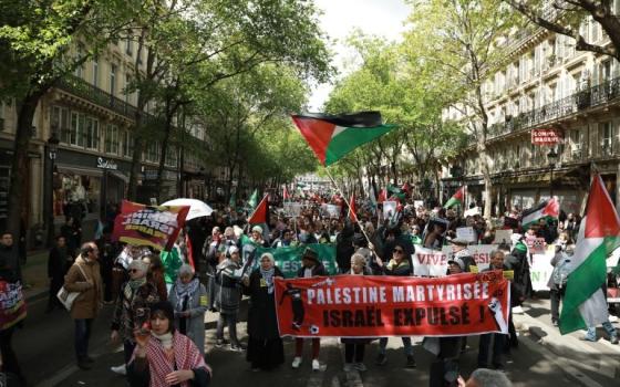 مظاهرة داعمة لفلسطين في فرنسا