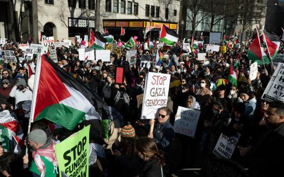 مظاهرة داعمة لفلسطين في أمريكا