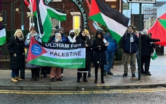 احتجاج داعم لفلسطين في أولدهام